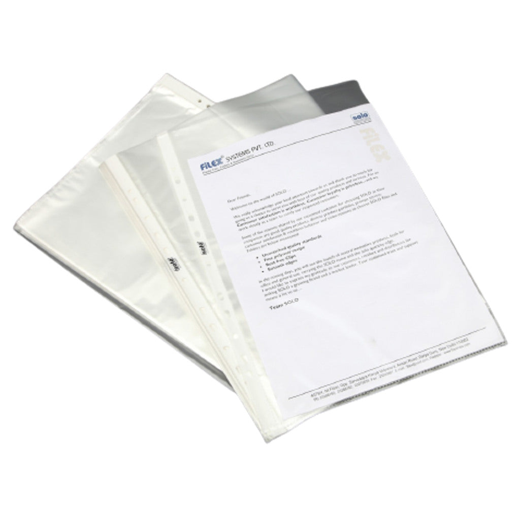 Solo Sheet Protector 11 Hole 70 Microns Clear F/C SP111