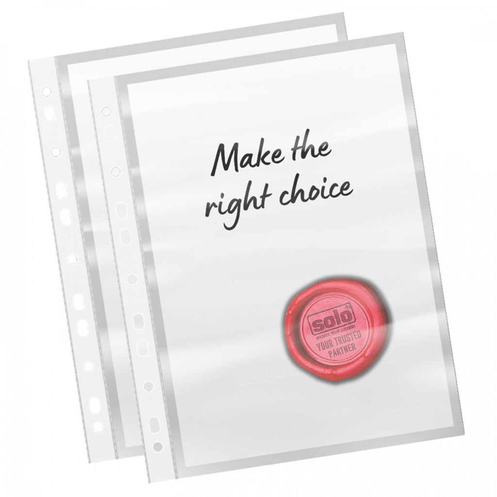 Solo Sheet Protector With Silver 150 Microns Clear F/C SP112