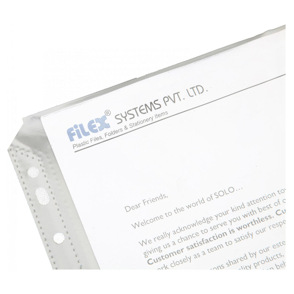 Solo Sheet Protector With Topnotch Pockets Clear A4 SP201