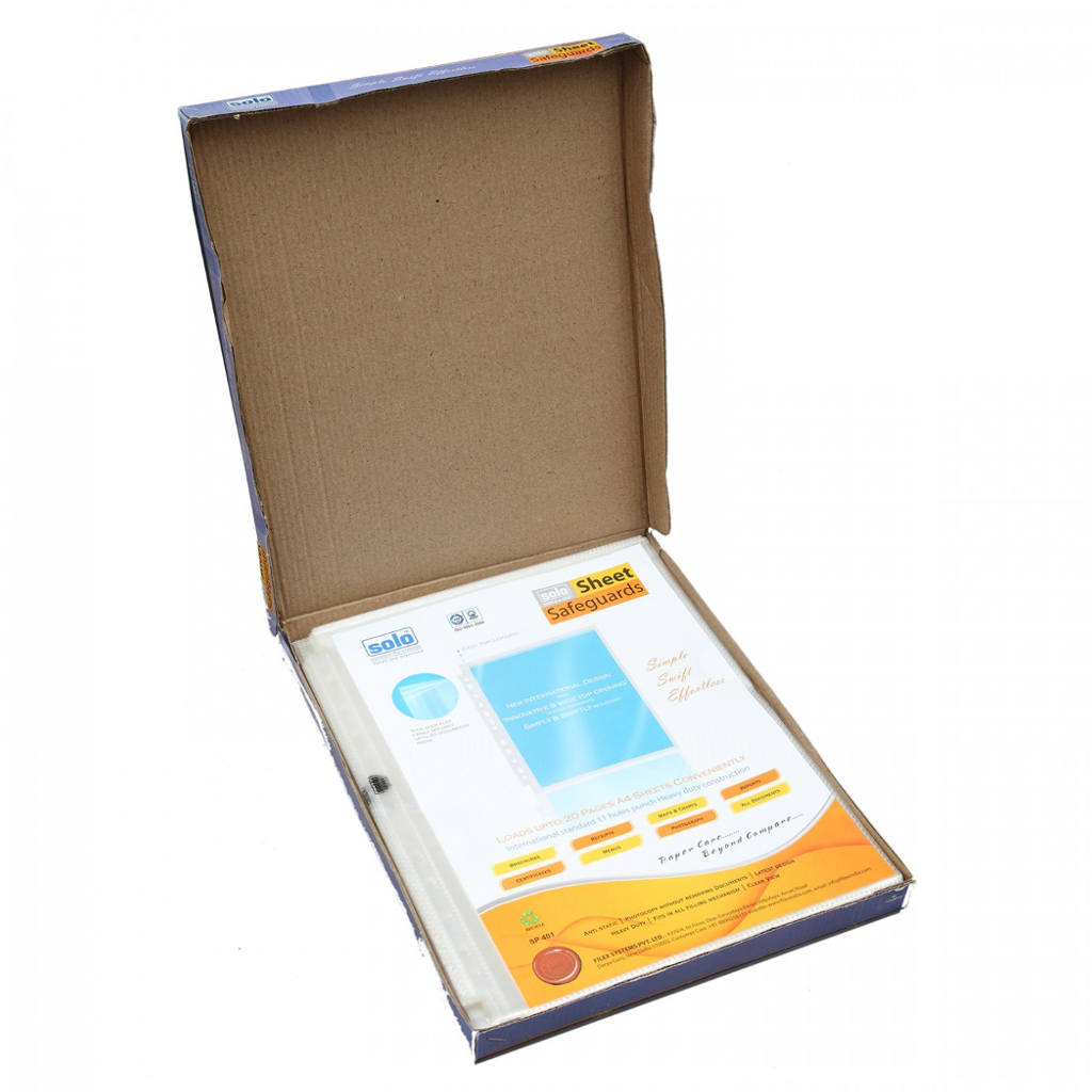 Solo Sheet Protector With Safeguards Clear A4 SP401