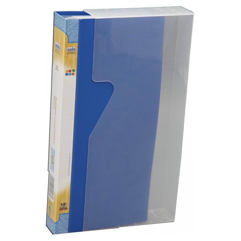 Solo Business Card Holder With Case 1x480 Cards Blue BC808 