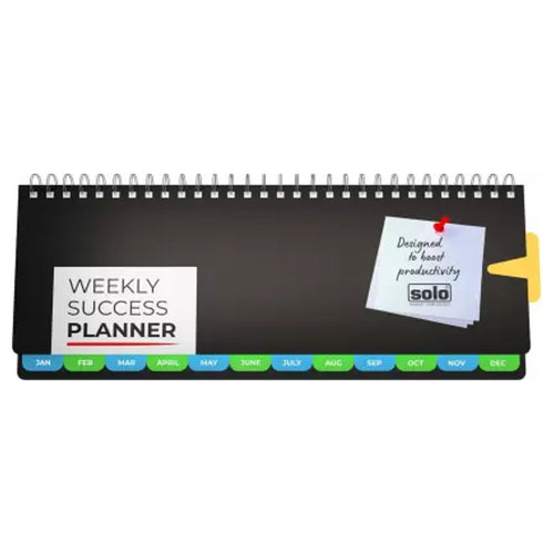 Solo Weekly Success Planner 128 Pages Black WSP01 