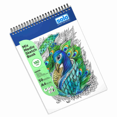 Solo Sketch Book With Portrait 50 Sheets 140 GSM A4 SBA4PD1 
