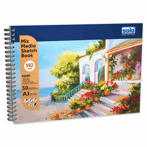 Solo Sketch Book With Landscape 50 Sheets 140 GSM A3 SBA3LD1 