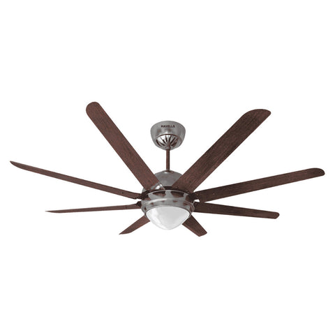 Havells Octet Ceiling Fan With Under Light 1320mm 8 Blades Wenge Brushed Nickel 