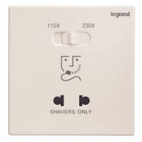 Legrand Lyncus Shaver Socket Mono Block With Plate 2 M White 6772 58 