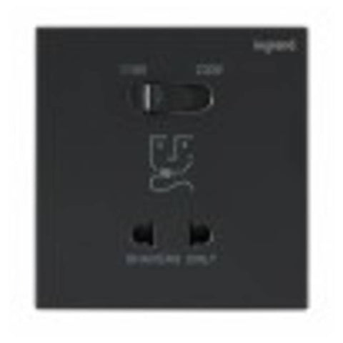 Legrand Lyncus Shaver Socket Mono Block With Plate 2M Chic Grey 6774 58 