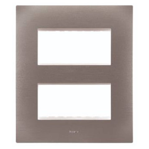 Legrand Lyncus Plate With Frame 2x4M Brushed Silver 6775 49 