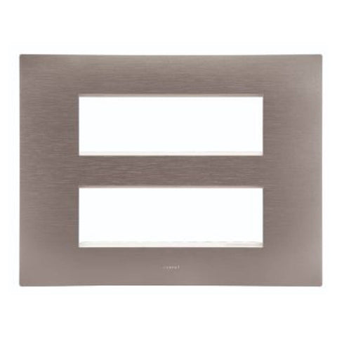 Legrand Lyncus Plate With Frame 12M Brushed Silver 6775 52 