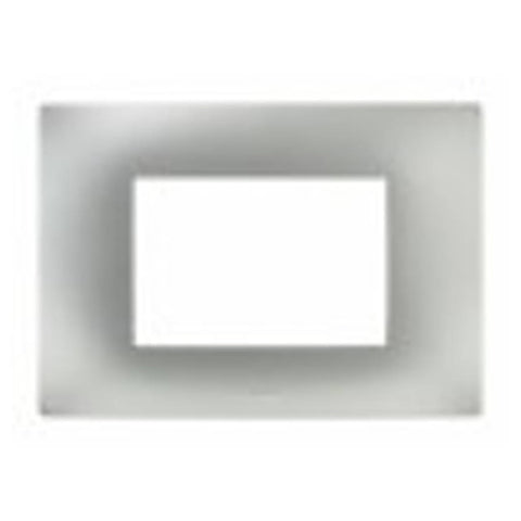 Legrand Lyncus Plate With Frame 3M Matt Silver 6776 03 