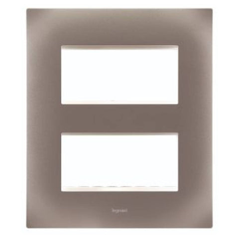 Legrand Lyncus Plate With Frame 2x4M Matt Silver 6776 09 