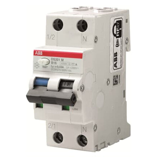 ABB DS200M Series RCBO 10kA AC Type DP 30mA 