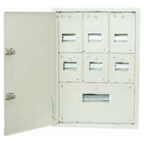 BCH TPN Segregated Distribution Box Double Door 7 Segment Phase 6 Way BCHPHSGDD06W 