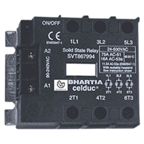 BCH SVT Series DC Control Solid State Relay Zero Cross With LED Three Phase 125A SVT869394 