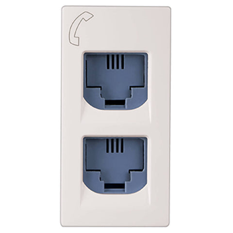 Legrand Myrius Nextgen Double RJ11 Telephone 1M White 6792 63 