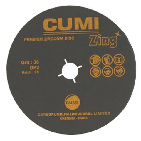 Cumi Zing Zirconia Resin Sander Disc 180mm 7 Inch 