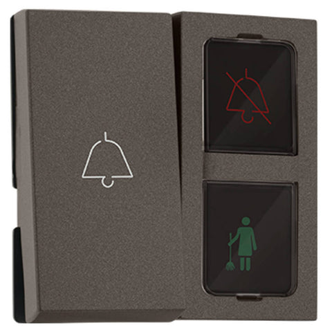 Legrand Myrius Nextgen DND & CMR Indicator Bell Push 1+1M Charcoal Grey 6794 54 