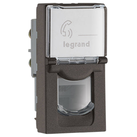 Legrand Myrius Nextgen RJ11 Telephone Socket 1M Charcoal Grey 6794 62 