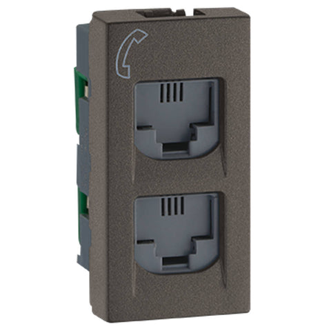 Legrand Myrius Nextgen RJ11 Telephone Socket 1M Charcoal Grey 6794 63 