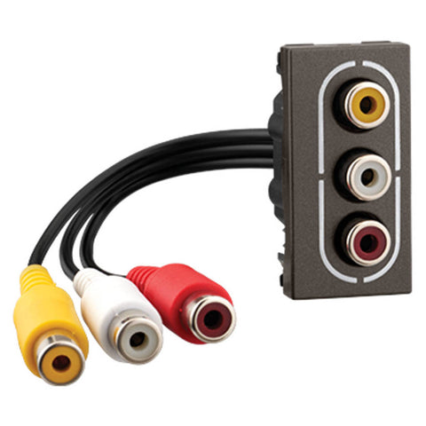 Legrand Myrius Nextgen Preterminated AV Connector 1M Charcoal Grey 6794 67 