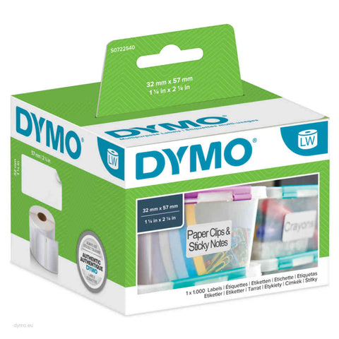Dymo S0722540-LW Multipurpose Removable Label 32x57mm 11354 