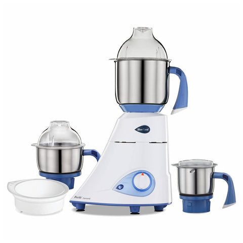 Preethi Blue Leaf Diamond Mixer Grinder 3 Jars 750W White 