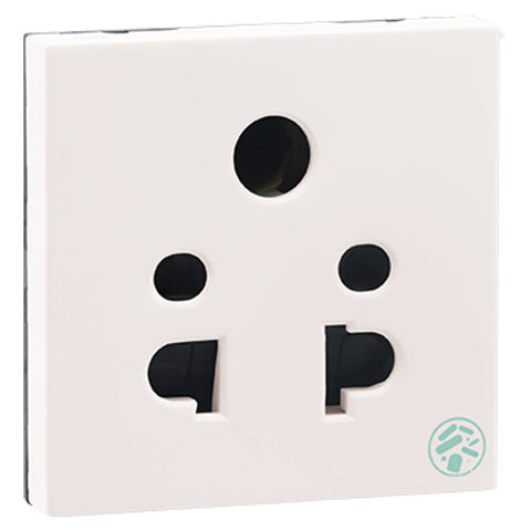 Legrand Myrius Nextgen 2/3 Pin Universal Socket 2M 6A White Antibacterial White 6793 27 