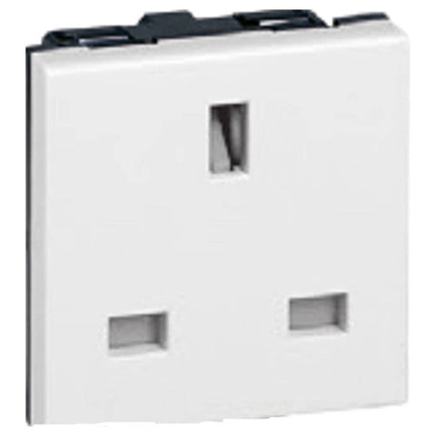 Legrand Arteor 3 Pin 2P+E BS Square Socket 2M 13A White 5734 72 