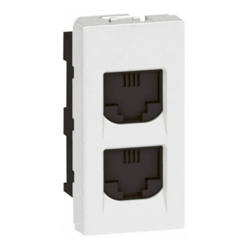 Legrand Arteor RJ11 Double Telephone Socket 1M White 5734 27 