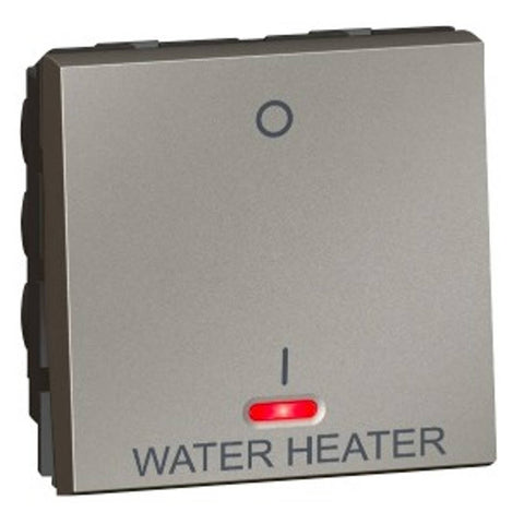 Legrand Arteor Switch With Indicator DP & Water Heater 1Way 2M 20A Magnesium 5725 49 