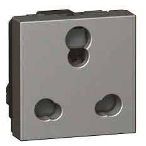 Legrand Arteor 3 Pin Socket 2P+E 2M 13A Magnesium 5736 72 