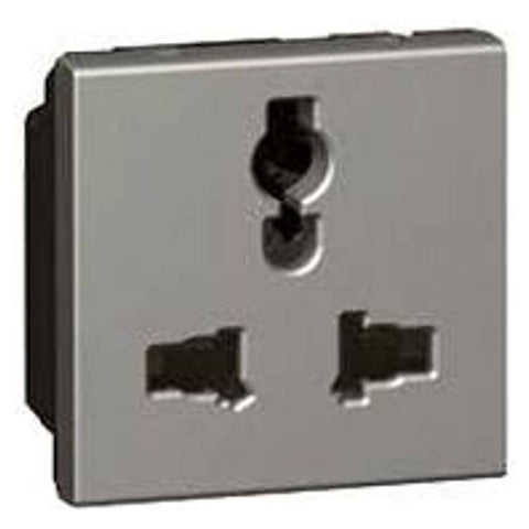 Legrand Arteor 3 Pin Socket 2P+E 3M 16A Magnesium 5737 10 