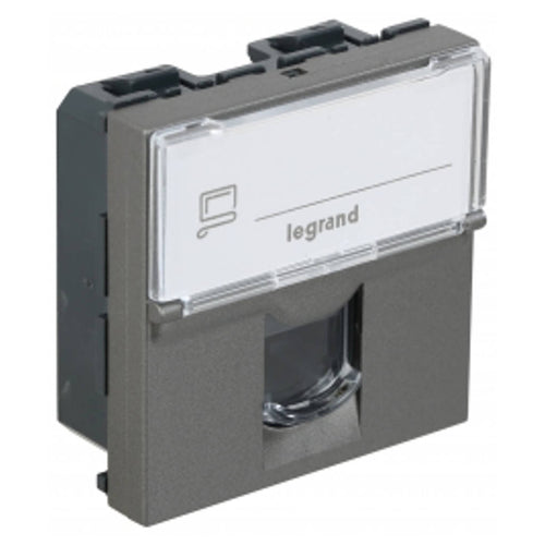 Legrand Arteor RJ45 Cat 6 UTP Information Socket 2M Magnesium 5736 74 