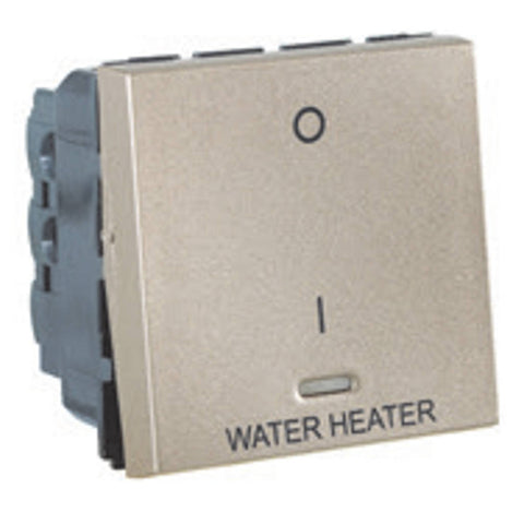 Legrand Arteor Switch With Indicator & Water Heater Marking DP 1Way 2M 20A Champagne  5748 16 