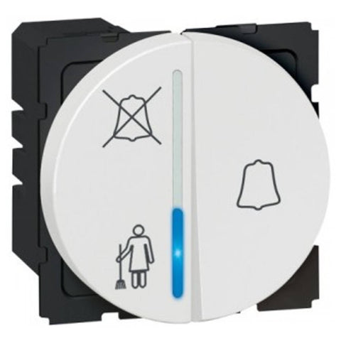 Legrand Arteor DND & MMR Indicator With Bell Push Switch 2M White 5720 67 