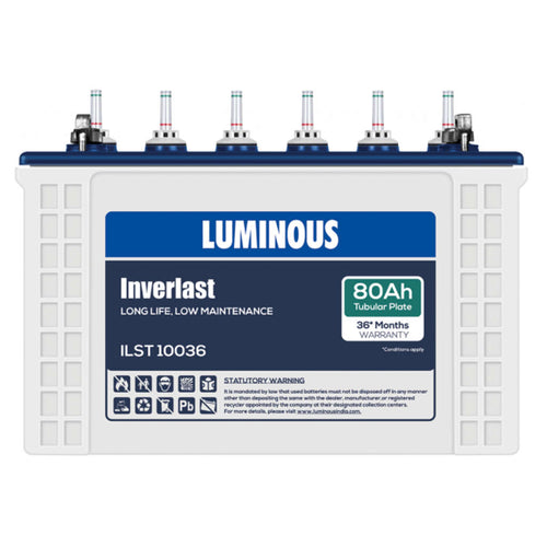 Luminous Inverlast Tubular Inverter Battery 80Ah ILST10036 