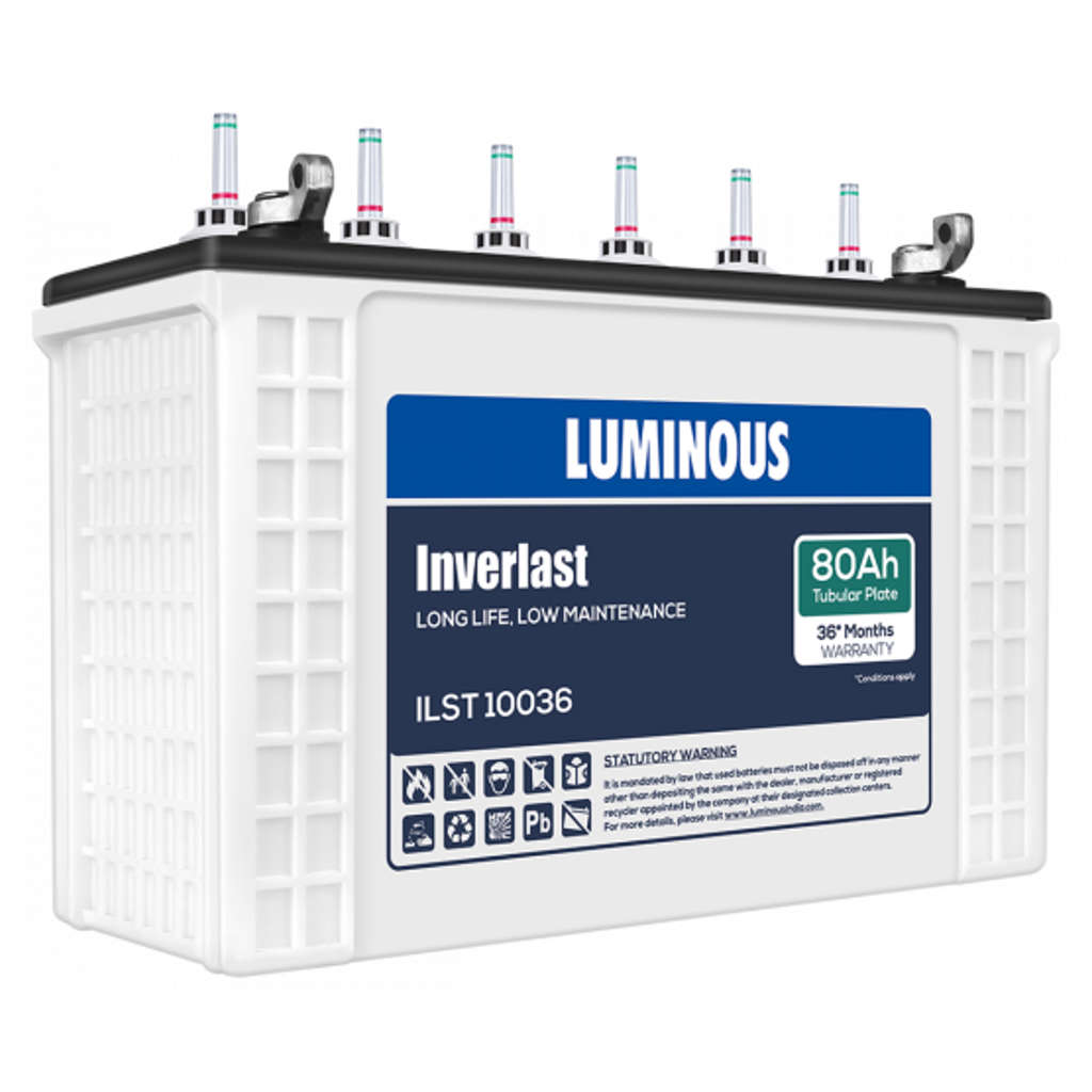 Luminous Inverlast Tubular Inverter Battery 80Ah ILST10036
