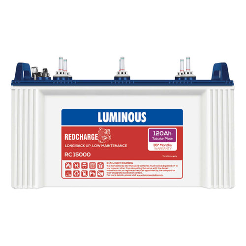 Luminous Red Charge Tubular Inverter Battery 120Ah RC15000 