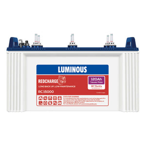 Luminous Red Charge Tubular Inverter Battery 120Ah RC15000 