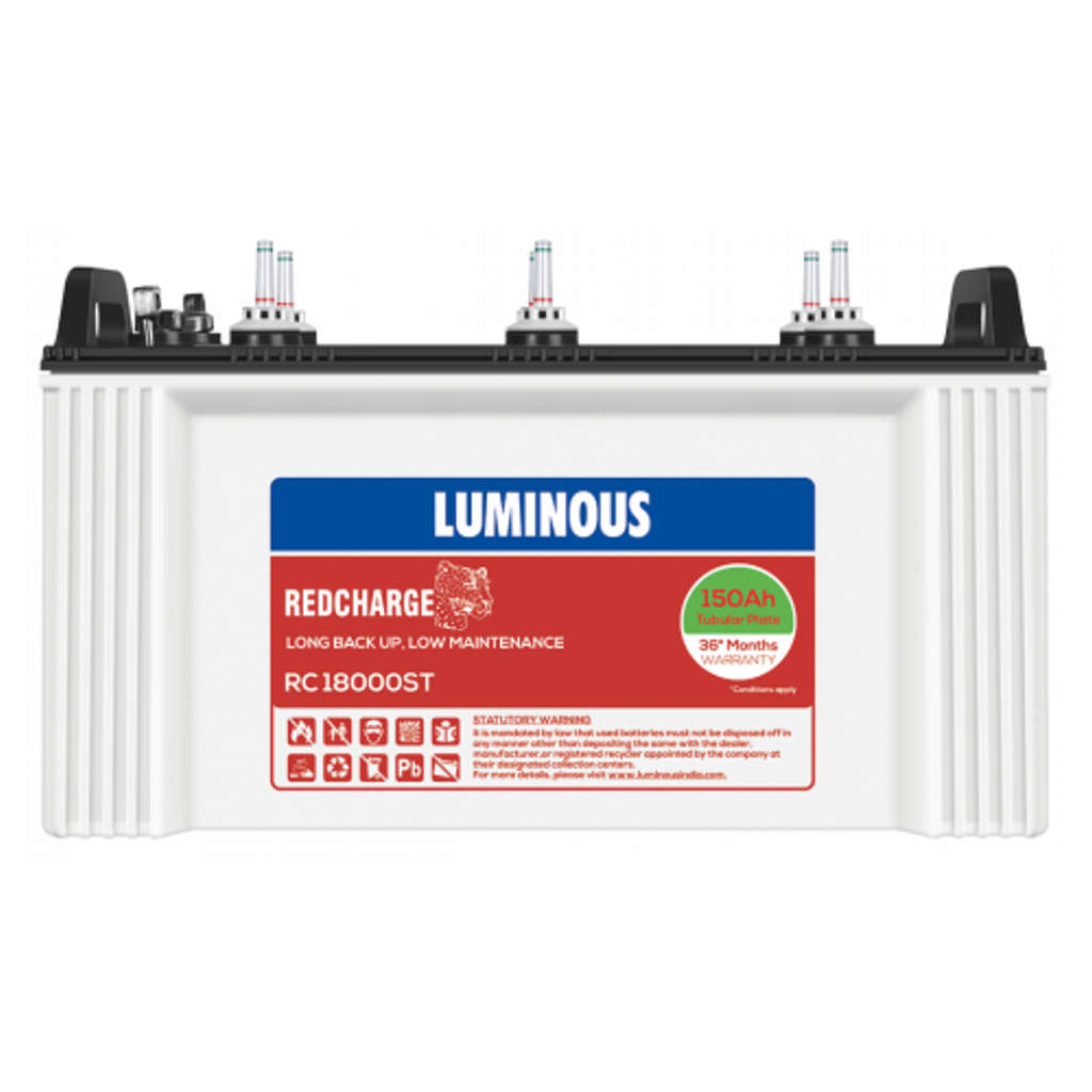 Luminous Red Charge Tubular Inverter Battery 150Ah RC18000ST 