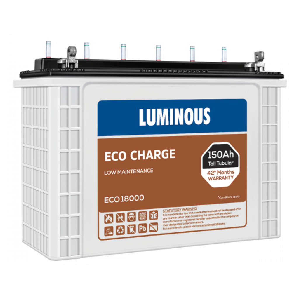 Luminous Eco Charge Tubular Inverter Battery 150Ah ECO18000