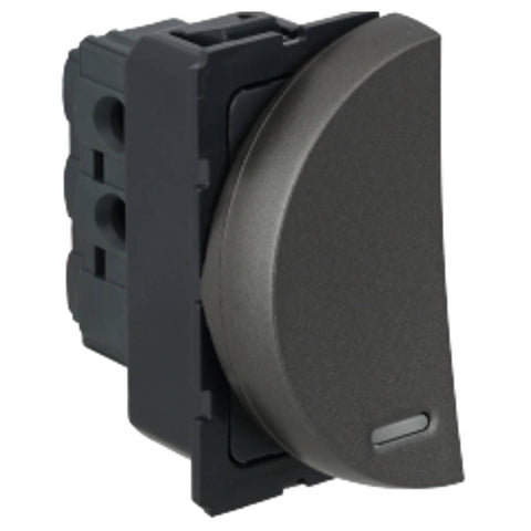 Legrand Arteor Switch With Indicator SP 1Way Left 1M 6A Magnesium 5733 52 
