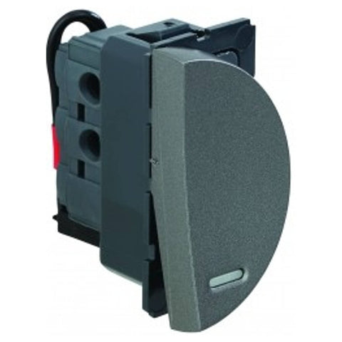 Legrand Arteor Switch With Indicator SP 1Way Right 1M 6A Magnesium 5733 54 