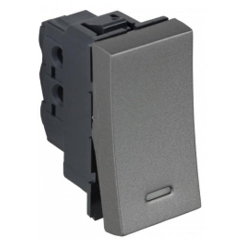Legrand Arteor Switch With Indicator SP 1Way Middle 1M 6A Magnesium 5733 53 