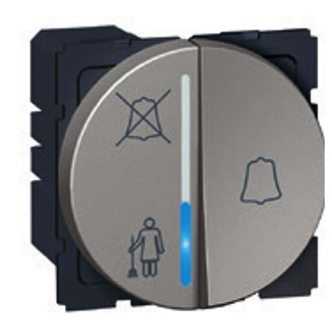 Legrand Arteor DND & MMR Indicator With Bell Push Switch 2M Magnesium 5725 67 