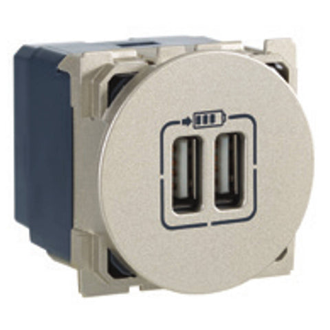 Legrand Arteor Double USB Charger 2400mA 2M Champagne 5749 44 