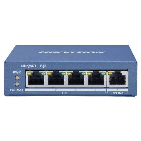 Hikvision Value Series Gigabit Unmanaged POE Switch 4-Port DS-3E0505P-E/M 