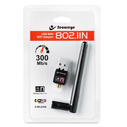 Secureye USB Mini Wifi Adapter 802.IIN 300Mbps S-WLA300 