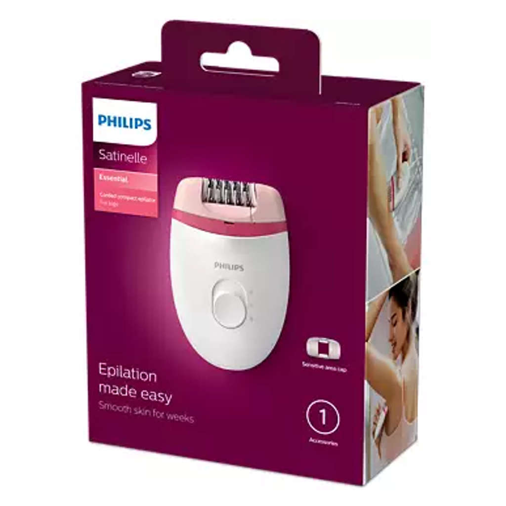 Philips Satinelle Essential Corded Compact Epilator 15V BRE235