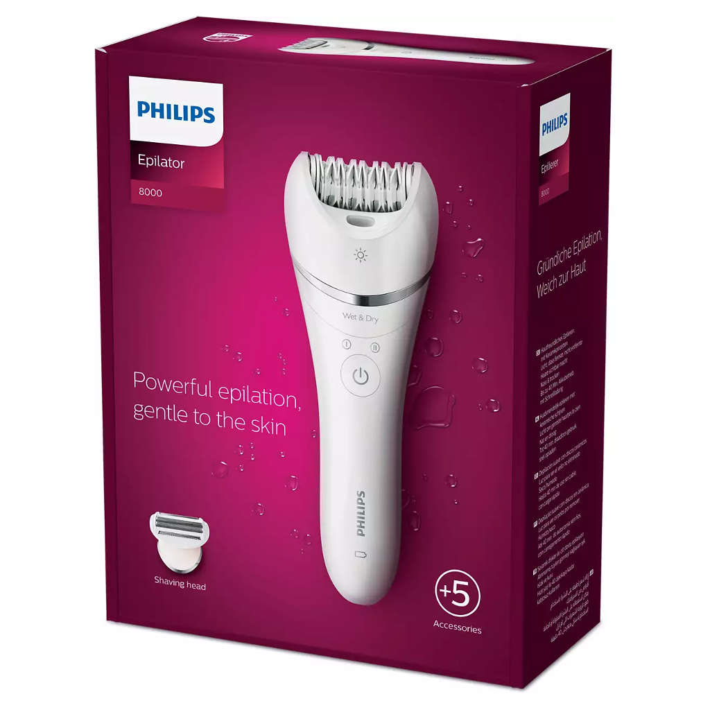 Philips 8000 Series  Rechargeable Cordless Wet & Dry Epilator White BRE710
